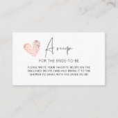 Woordenminimalistisch recept voor de bruid informatiekaartje (Voorkant)