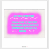 Woordenontwerp voor kinderen in het onderwijs kleu sticker (Vel)