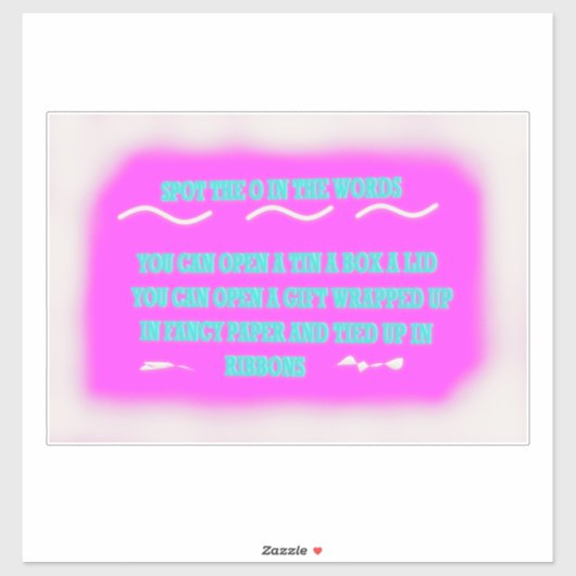 Woordenontwerp voor kinderen in het onderwijs kleu sticker (Vel)