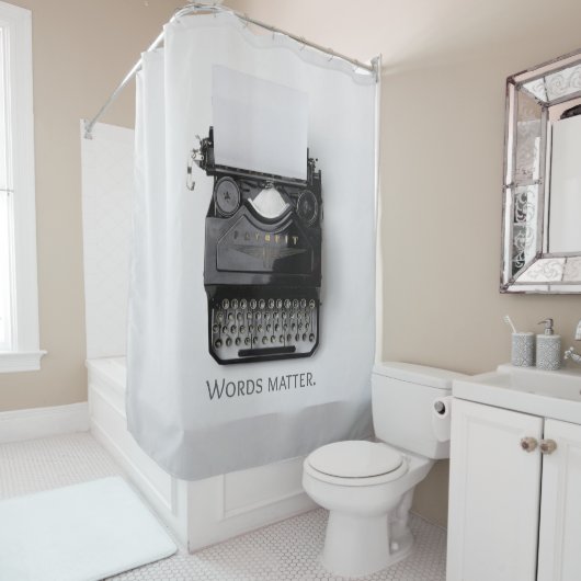 Woordenschrijfmachine Douchegordijn (In situ)