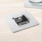 Woordenschrijfmachine Kartonnen Onderzetters (Schuin)
