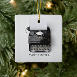 Woordenschrijfmachine Keramisch Ornament