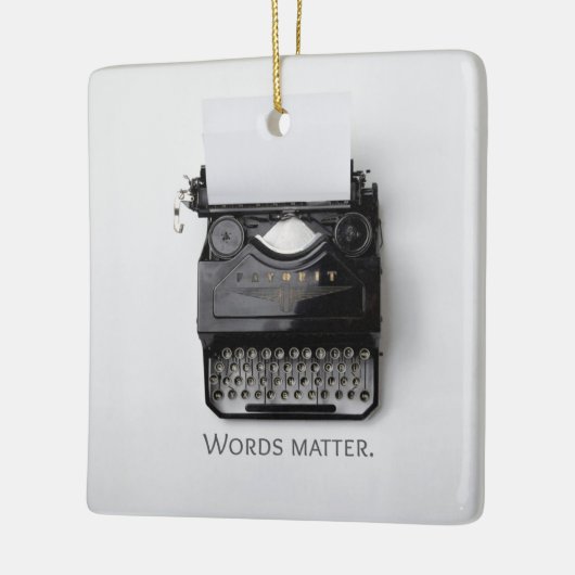 Woordenschrijfmachine Keramisch Ornament (Links)