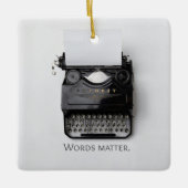 Woordenschrijfmachine Keramisch Ornament (Voorkant)