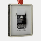Woordenschrijfmachine Metalen Ornament (Rechts)