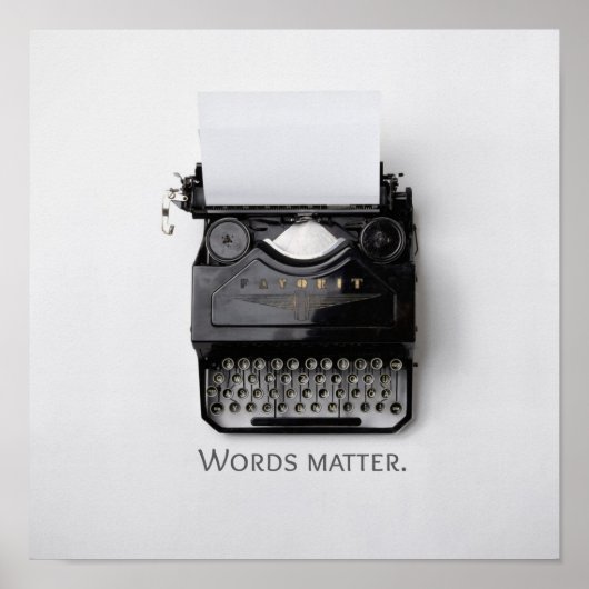 Woordenschrijfmachine Poster (Voorkant)