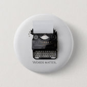 Woordenschrijfmachine Ronde Button 5,7 Cm (Voorkant)