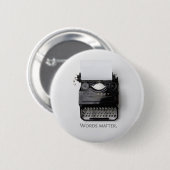 Woordenschrijfmachine Ronde Button 5,7 Cm (Voorkant /achterkant)