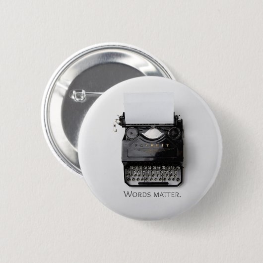 Woordenschrijfmachine Ronde Button 5,7 Cm (Voorkant /achterkant)