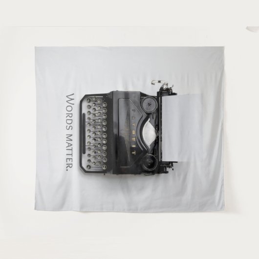 Woordenschrijfmachine Wandkleed (Voorkant (horizontaal))