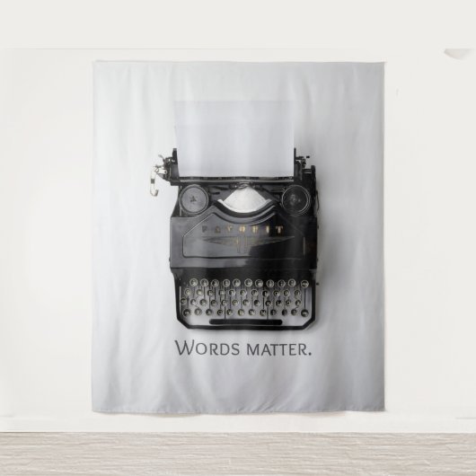 Woordenschrijfmachine Wandkleed (Voorkant)