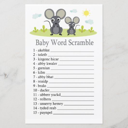 Woordenspel met muis Baby (Voorkant)