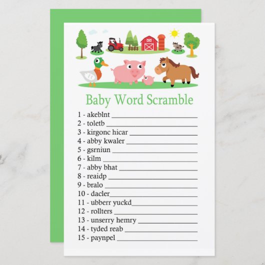 Woordenspel op de voortuin van Baby (Voorkant / Achterkant)