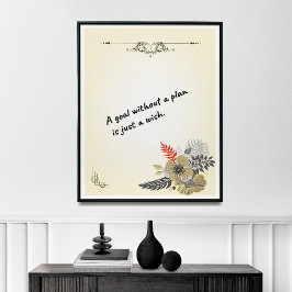 Woordenvormende wandkunst, Kantoor decor afdrukken Poster