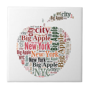 Woordenwolk in New York Tegeltje