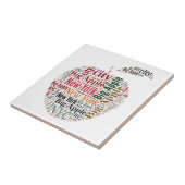 Woordenwolk in New York Tegeltje (Zijkant)