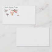 Woordenwolk wereldkaart visitekaartje (Voorkant / Achterkant)