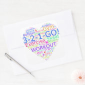 Woordhart - door een stekker op basis van een stek vierkante sticker (Envelop)