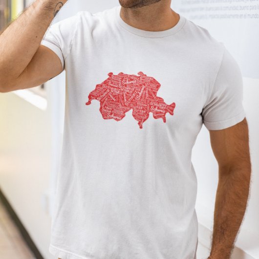 Woordkaart van Zwitserland T-shirt
