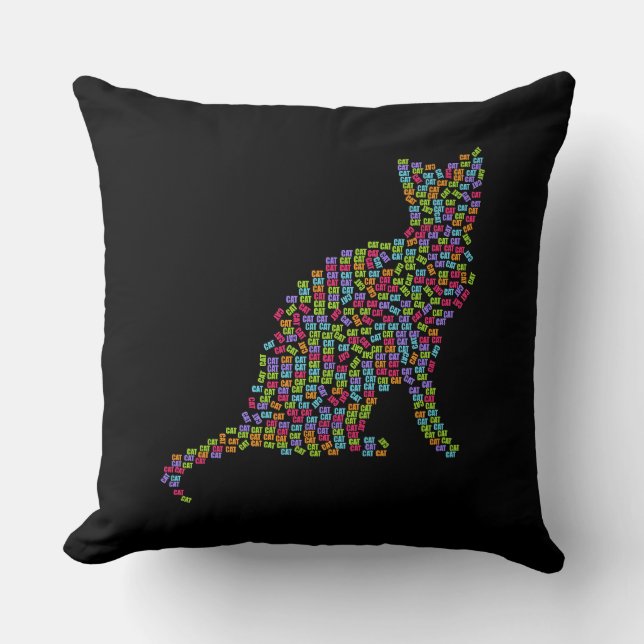 woordkattekussen kussen (Voorkant)