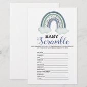 Woordkramble Rainbow-Baby shower (Voorkant / Achterkant)