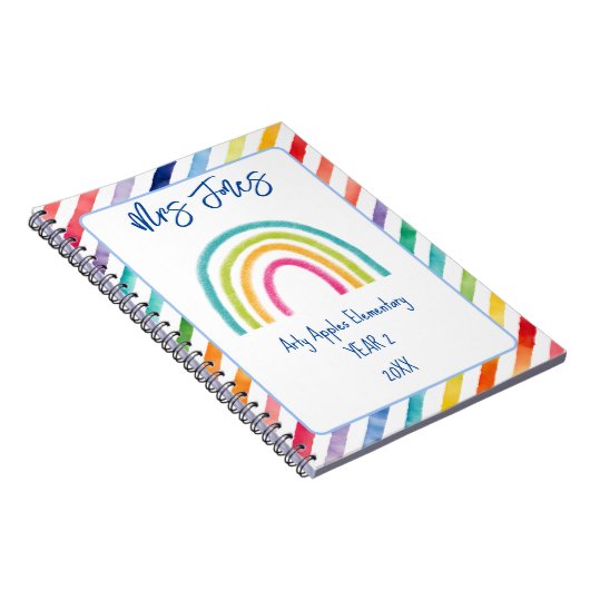 woordkunst appel dank je leraar notitieboek (Rechterzijde)