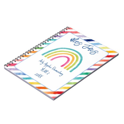 woordkunst appel dank je leraar notitieboek (Linkerzijde)