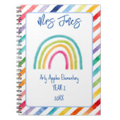 woordkunst appel dank je leraar notitieboek (Voorkant)