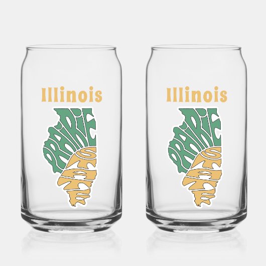 Woordkunst Illinois bijnaam Blikvorm Glas (Links)