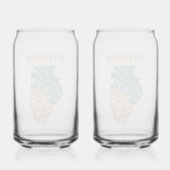 Woordkunst Illinois bijnaam Blikvorm Glas (Rechts)