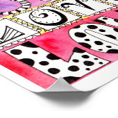 Woordkunst met kleurrijke liefdeskunst poster (Hoek)