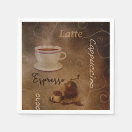 Woordkunst van de koffieliefhebber servet