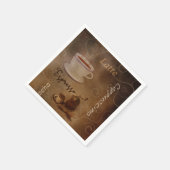 Woordkunst van de koffieliefhebber servet (Hoek)