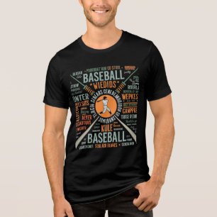 Woordontwerp voor honkbal Tri-Blend shirt