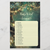 Woordpuzzel Baby Shower Spel Enchanted Forest Flyer (Voorkant)