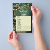 Woordpuzzel Baby Shower Spel Enchanted Forest Flyer (Hand)