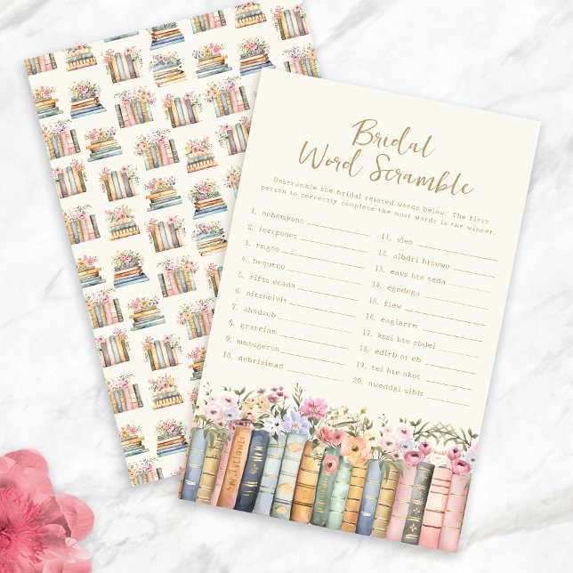 Woordpuzzel Bruiloftsspel (Word Scramble Bridal Game
)