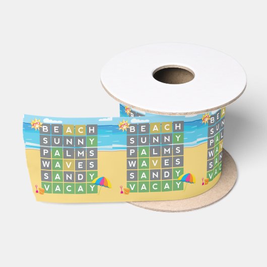Woordpuzzel met balkgolven satijnen lint (Spoel)