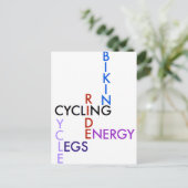 Woordpuzzel voor fietsen briefkaart (Staand voorkant)
