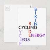 Woordpuzzel voor fietsen briefkaart (Voorkant / Achterkant)