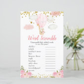 Woordroomroze Warmluchtballondieren (Staand voorkant)