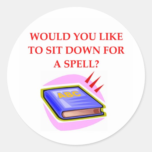 woordspelwoordspeling ronde sticker (Voorkant)