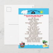 woordvoerders spreken als een piraatdag feestdagenkaart (Voorkant / Achterkant)