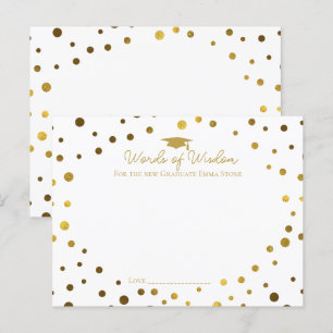 woordvoerders van wijsheidsadviezen voor afstudere briefkaart