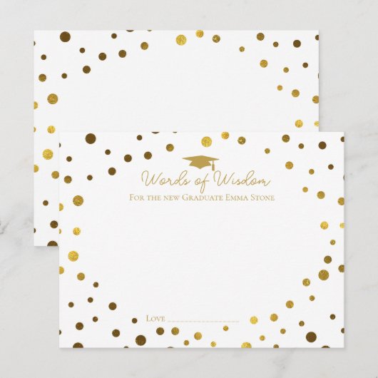 woordvoerders van wijsheidsadviezen voor afstudere briefkaart (Voorkant / Achterkant)