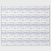 woordwolk van vroedvrouw cadeaupapier (Vlak)