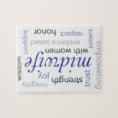 woordwolk van vroedvrouw legpuzzel (Horizontaal)