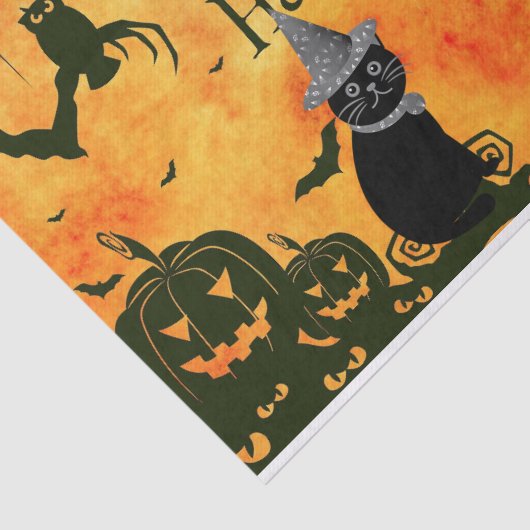 Woordy Halloween Patroondepagina Tissuepapier (Detail)