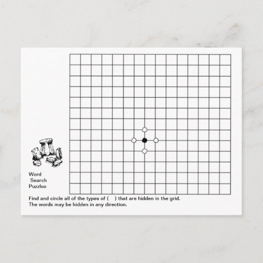 woordzoeker puzzel-postkaart briefkaart (Voorkant)