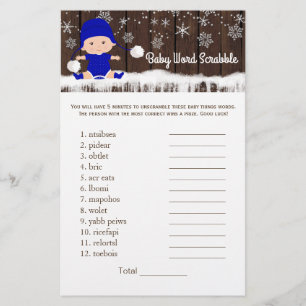 Woordzoekertje Jongens Nursery Rhyme Baby Shower S Flyer